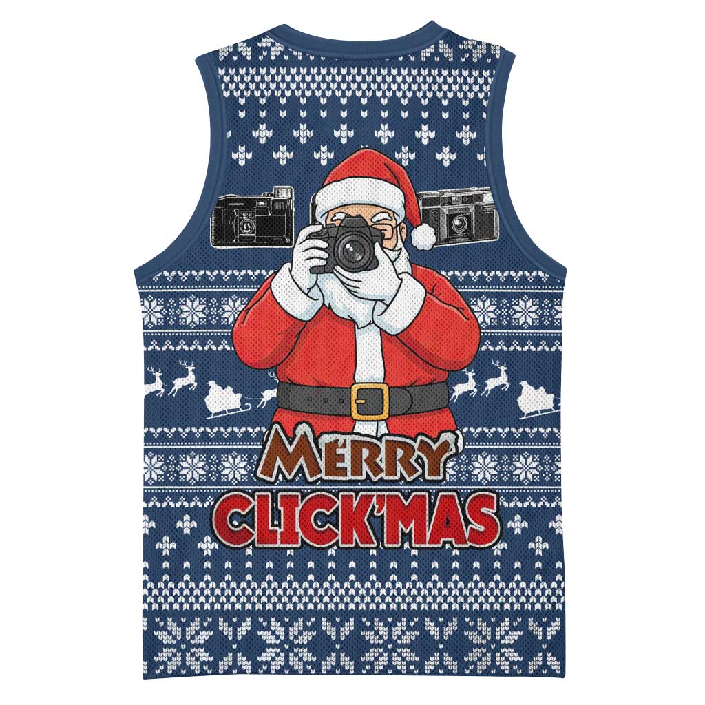 Merry Clickmas Christmas Basketball Jersey Xmas Holiday Patterns - Wonder Print Shop