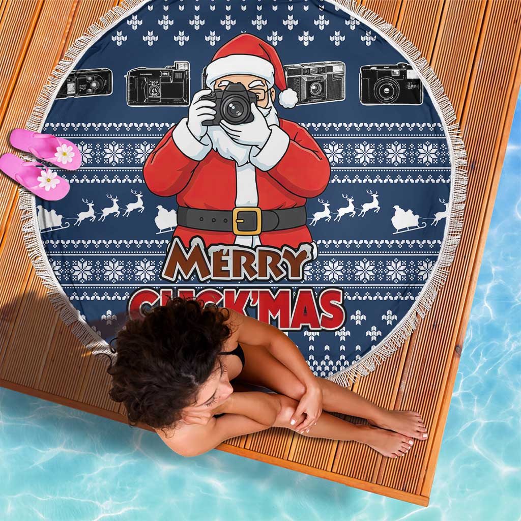Merry Clickmas Christmas Beach Blanket Xmas Holiday Patterns - Wonder Print Shop