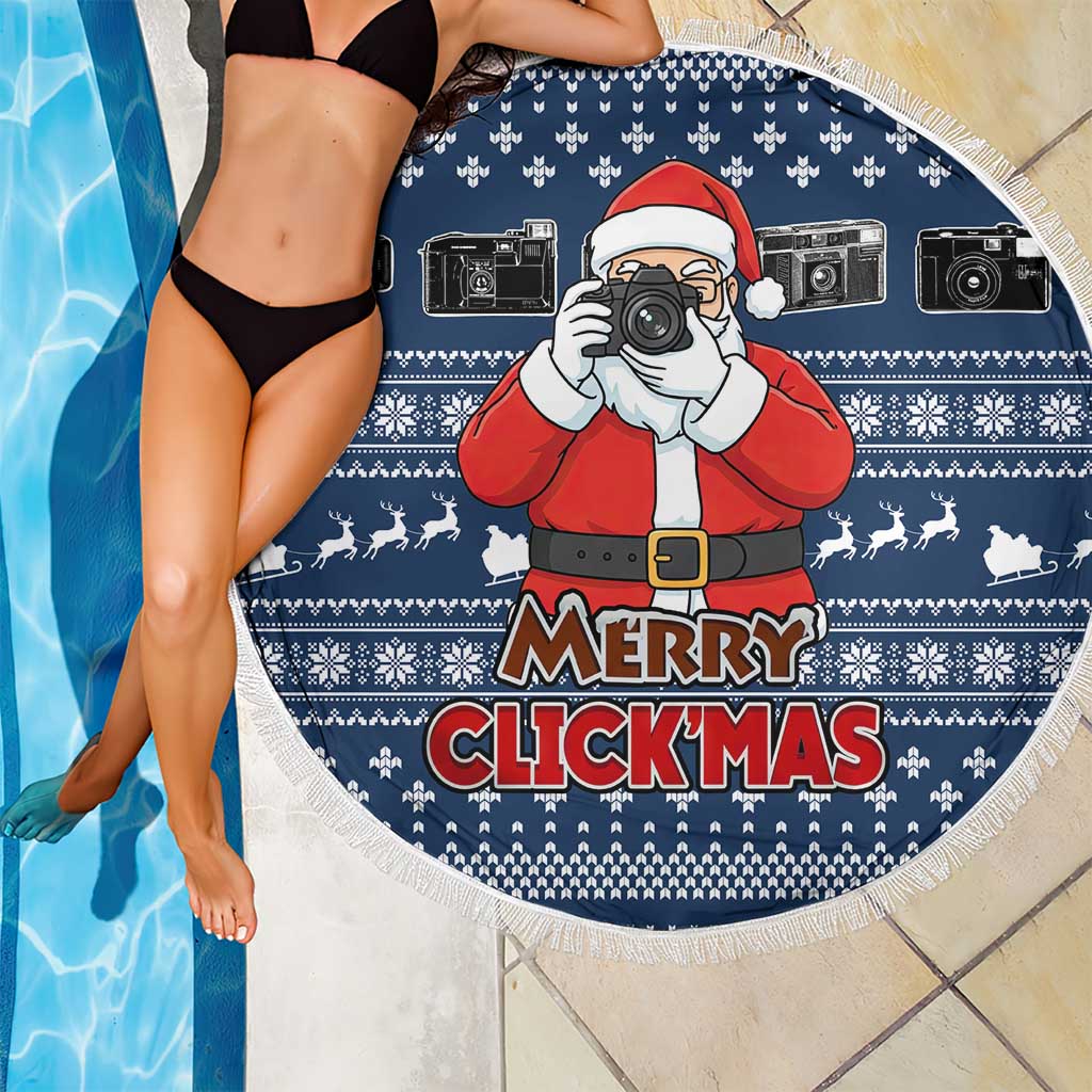 Merry Clickmas Christmas Beach Blanket Xmas Holiday Patterns - Wonder Print Shop