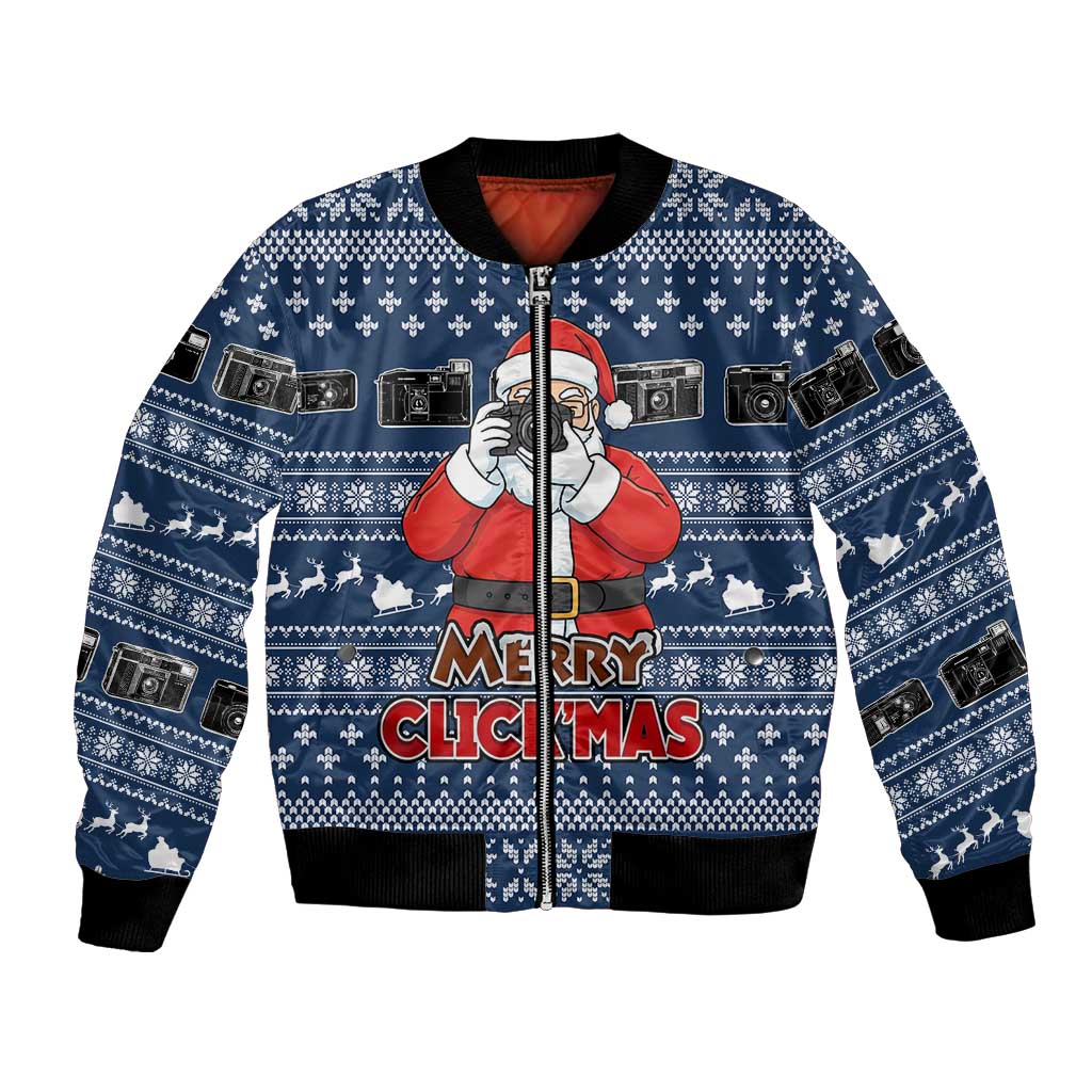 Merry Clickmas Christmas Bomber Jacket Xmas Holiday Patterns - Wonder Print Shop