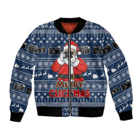 Merry Clickmas Christmas Bomber Jacket Xmas Holiday Patterns - Wonder Print Shop