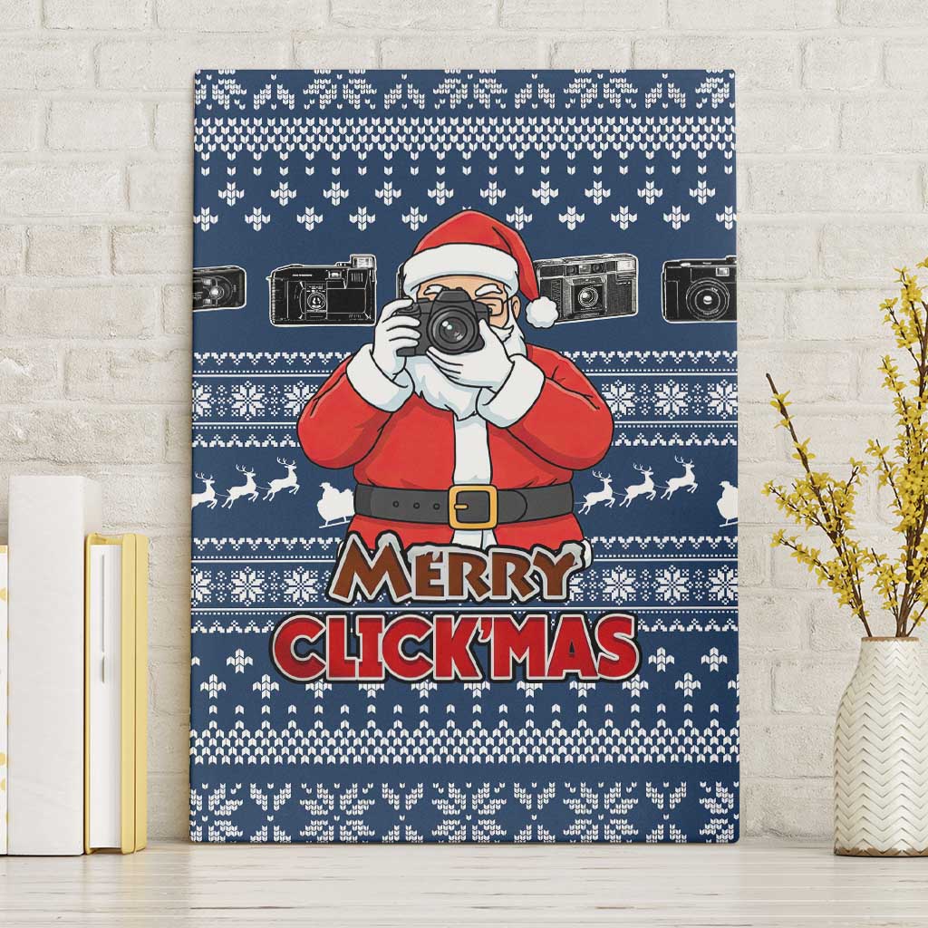 Merry Clickmas Christmas Canvas Wall Art Xmas Holiday Patterns - Wonder Print Shop