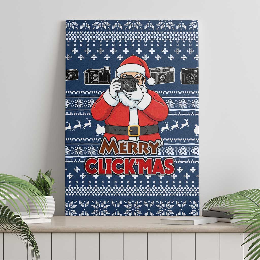 Merry Clickmas Christmas Canvas Wall Art Xmas Holiday Patterns - Wonder Print Shop