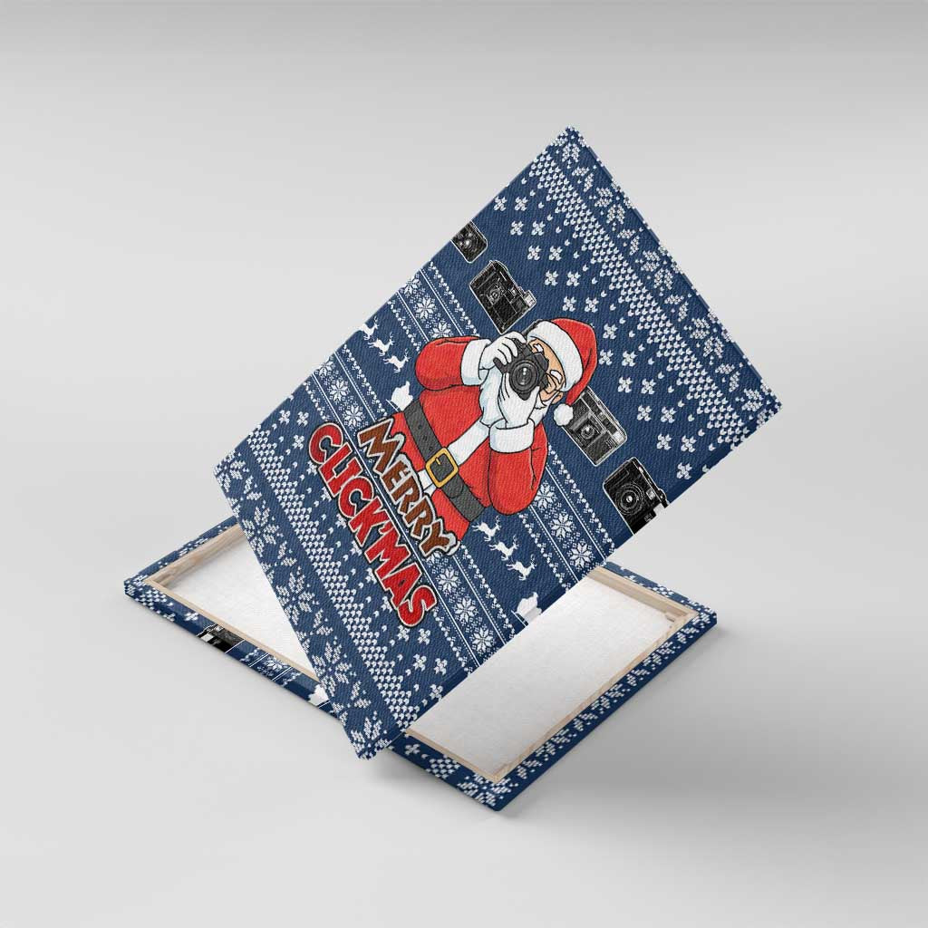Merry Clickmas Christmas Canvas Wall Art Xmas Holiday Patterns - Wonder Print Shop