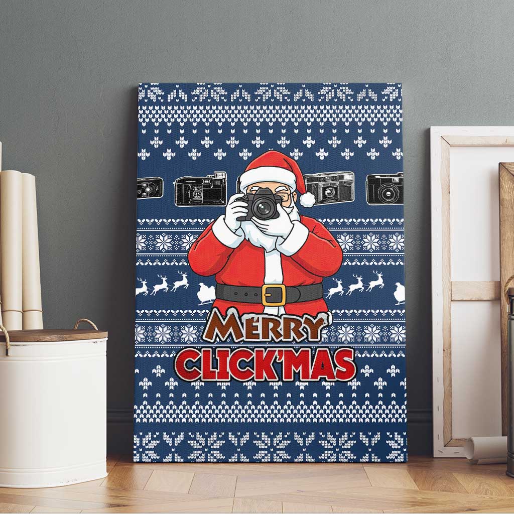 Merry Clickmas Christmas Canvas Wall Art Xmas Holiday Patterns - Wonder Print Shop