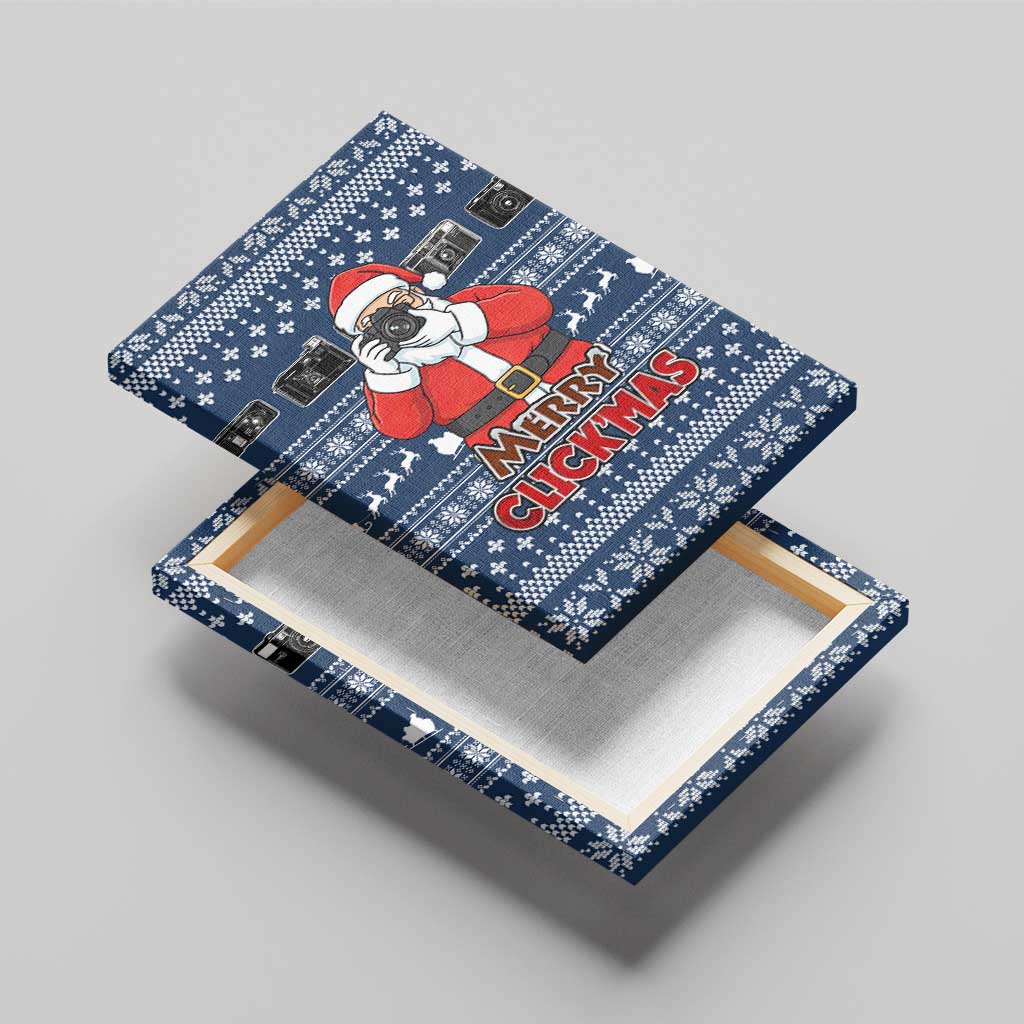 Merry Clickmas Christmas Canvas Wall Art Xmas Holiday Patterns - Wonder Print Shop