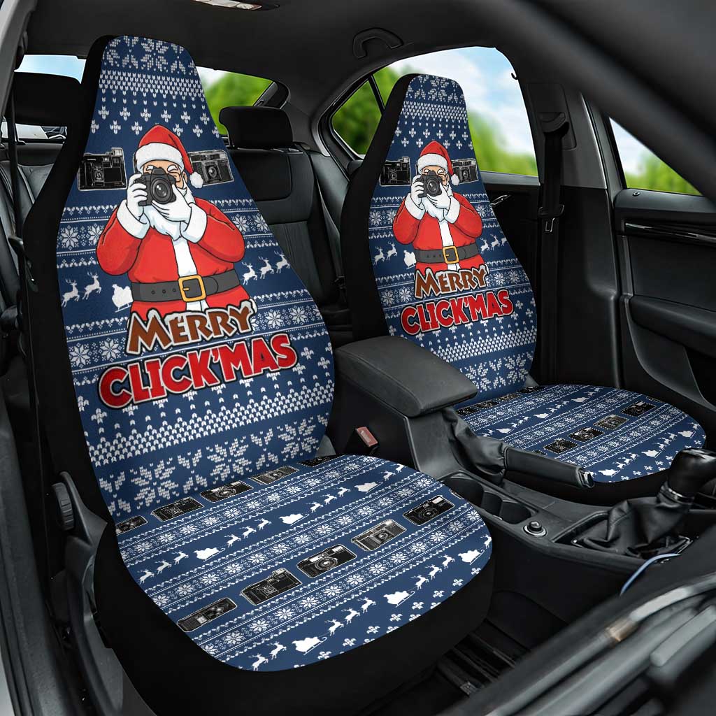 Merry Clickmas Christmas Car Seat Cover Xmas Holiday Patterns - Wonder Print Shop