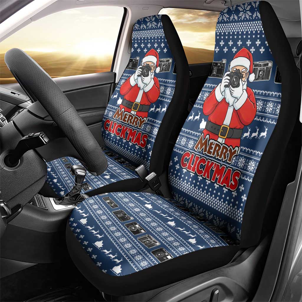 Merry Clickmas Christmas Car Seat Cover Xmas Holiday Patterns - Wonder Print Shop