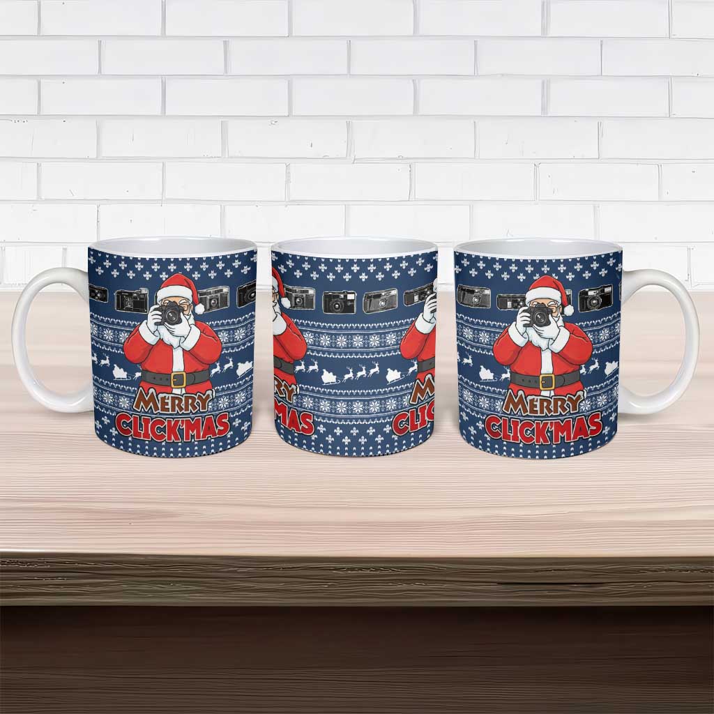 Merry Clickmas Christmas Ceramic Mug Xmas Holiday Patterns - Wonder Print Shop