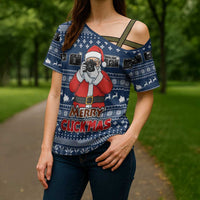Merry Clickmas Christmas Cross Shoulder Shirt Xmas Holiday Patterns - Wonder Print Shop