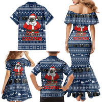 Merry Clickmas Christmas Family Matching Mermaid Dress and Hawaiian Shirt Xmas Holiday Patterns - Wonder Print Shop
