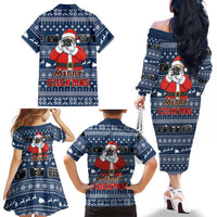 Merry Clickmas Christmas Family Matching Off The Shoulder Long Sleeve Dress and Hawaiian Shirt Xmas Holiday Patterns - Wonder Print Shop