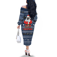 Merry Clickmas Christmas Family Matching Off The Shoulder Long Sleeve Dress and Hawaiian Shirt Xmas Holiday Patterns - Wonder Print Shop