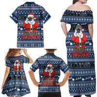 Merry Clickmas Christmas Family Matching Off Shoulder Maxi Dress and Hawaiian Shirt Xmas Holiday Patterns - Wonder Print Shop