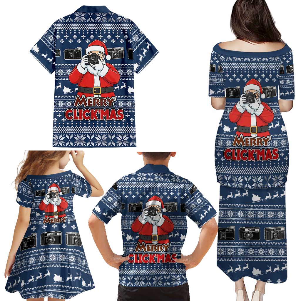 Merry Clickmas Christmas Family Matching Puletasi and Hawaiian Shirt Xmas Holiday Patterns - Wonder Print Shop