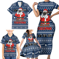 Merry Clickmas Christmas Family Matching Short Sleeve Bodycon Dress and Hawaiian Shirt Xmas Holiday Patterns - Wonder Print Shop
