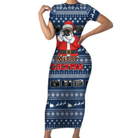 Merry Clickmas Christmas Family Matching Short Sleeve Bodycon Dress and Hawaiian Shirt Xmas Holiday Patterns - Wonder Print Shop