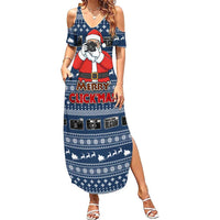 Merry Clickmas Christmas Family Matching Summer Maxi Dress and Hawaiian Shirt Xmas Holiday Patterns - Wonder Print Shop