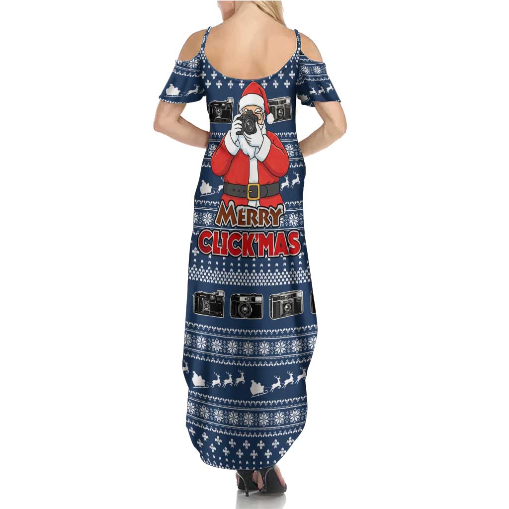 Merry Clickmas Christmas Family Matching Summer Maxi Dress and Hawaiian Shirt Xmas Holiday Patterns - Wonder Print Shop