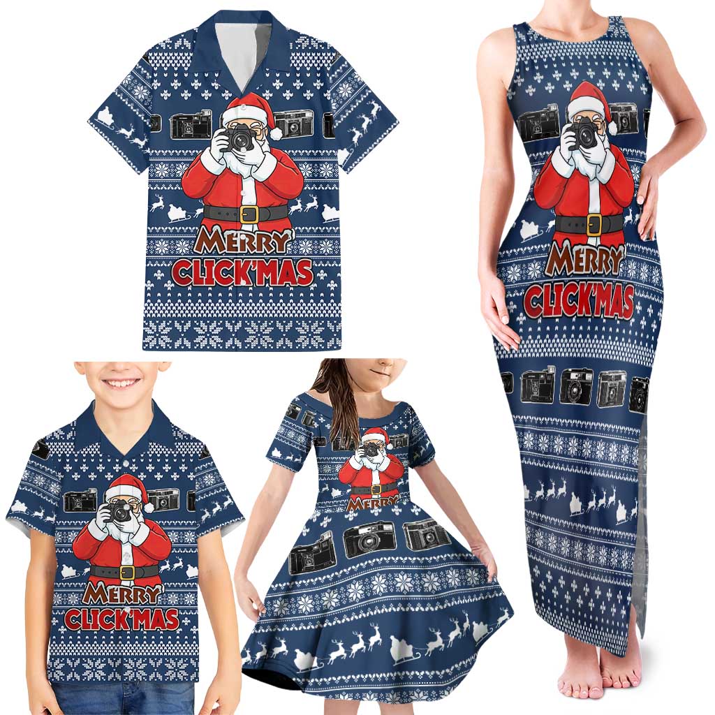 Merry Clickmas Christmas Family Matching Tank Maxi Dress and Hawaiian Shirt Xmas Holiday Patterns - Wonder Print Shop