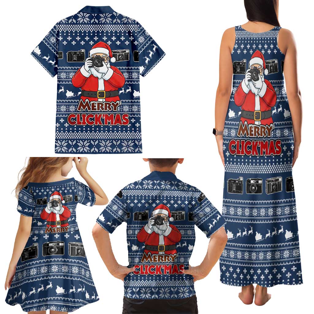 Merry Clickmas Christmas Family Matching Tank Maxi Dress and Hawaiian Shirt Xmas Holiday Patterns - Wonder Print Shop