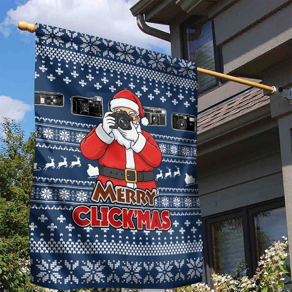 Merry Clickmas Christmas Garden Flag Xmas Holiday Patterns - Wonder Print Shop