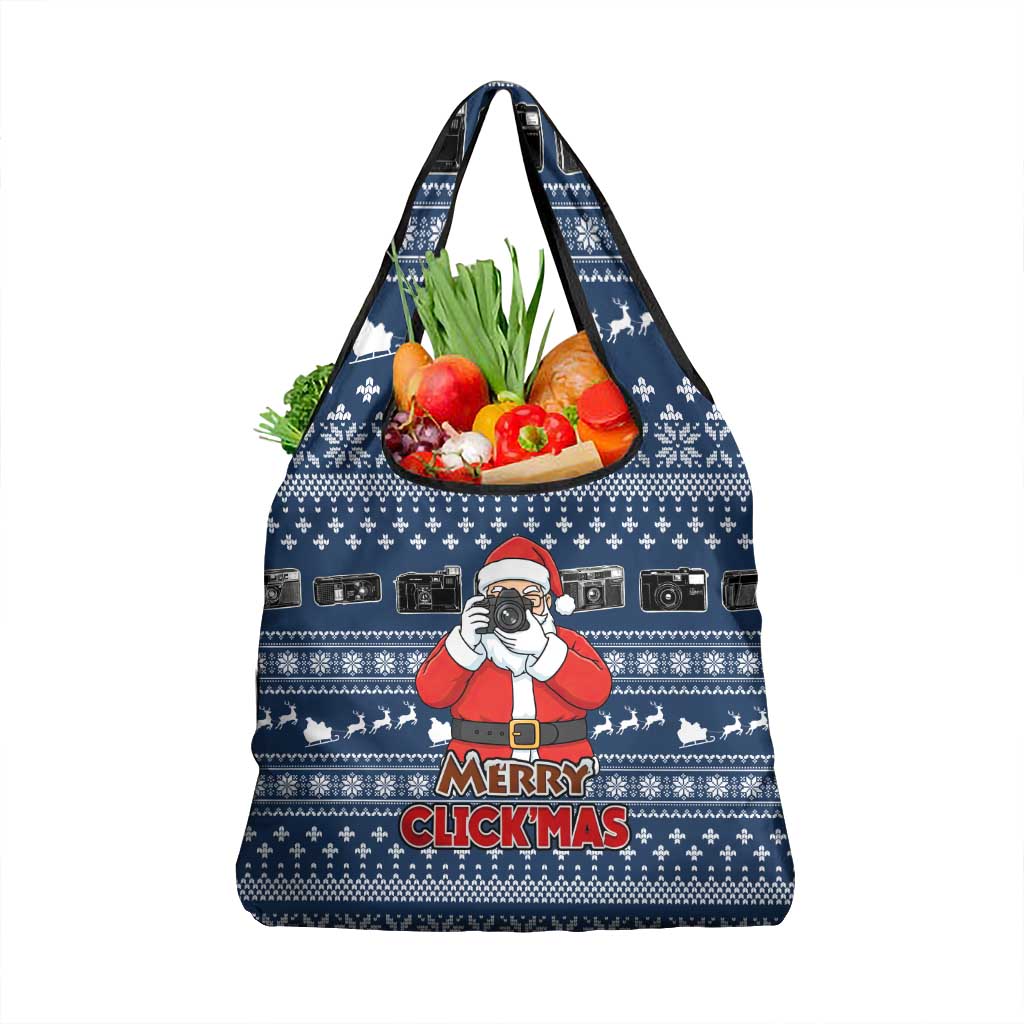 Merry Clickmas Christmas Grocery Bag Xmas Holiday Patterns - Wonder Print Shop