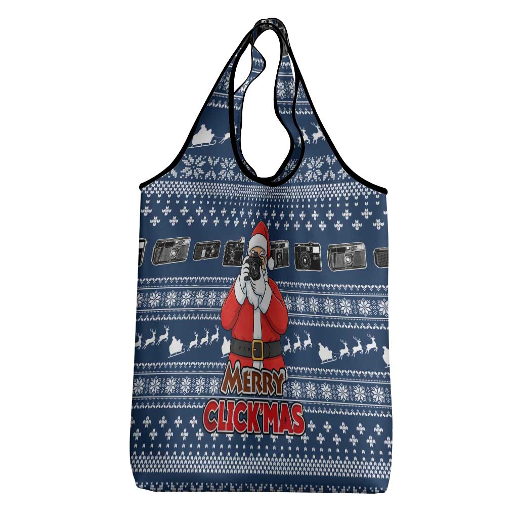 Merry Clickmas Christmas Grocery Bag Xmas Holiday Patterns - Wonder Print Shop