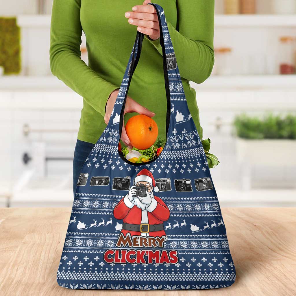 Merry Clickmas Christmas Grocery Bag Xmas Holiday Patterns - Wonder Print Shop