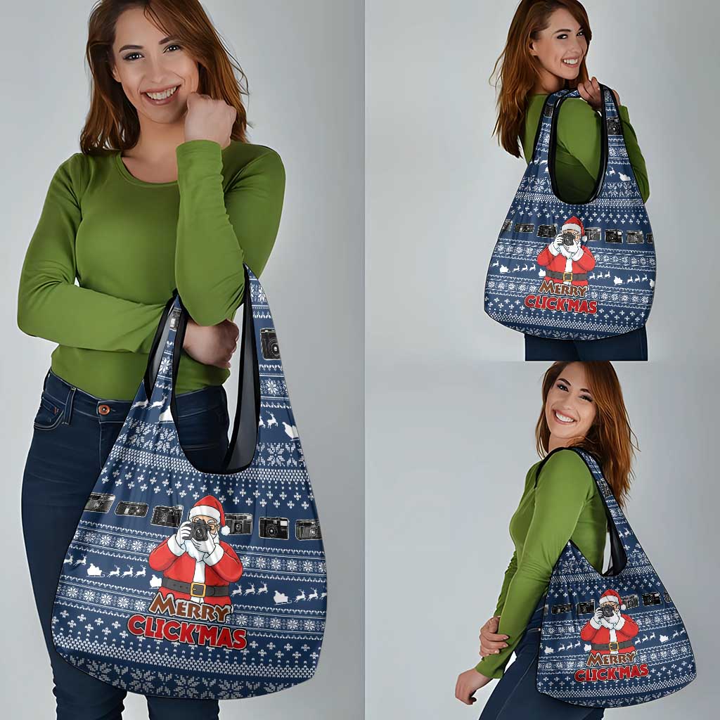 Merry Clickmas Christmas Grocery Bag Xmas Holiday Patterns - Wonder Print Shop