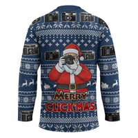 Merry Clickmas Christmas Hockey Jersey Xmas Holiday Patterns - Wonder Print Shop