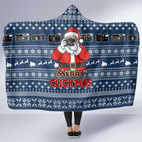 Merry Clickmas Christmas Hooded Blanket Xmas Holiday Patterns - Wonder Print Shop