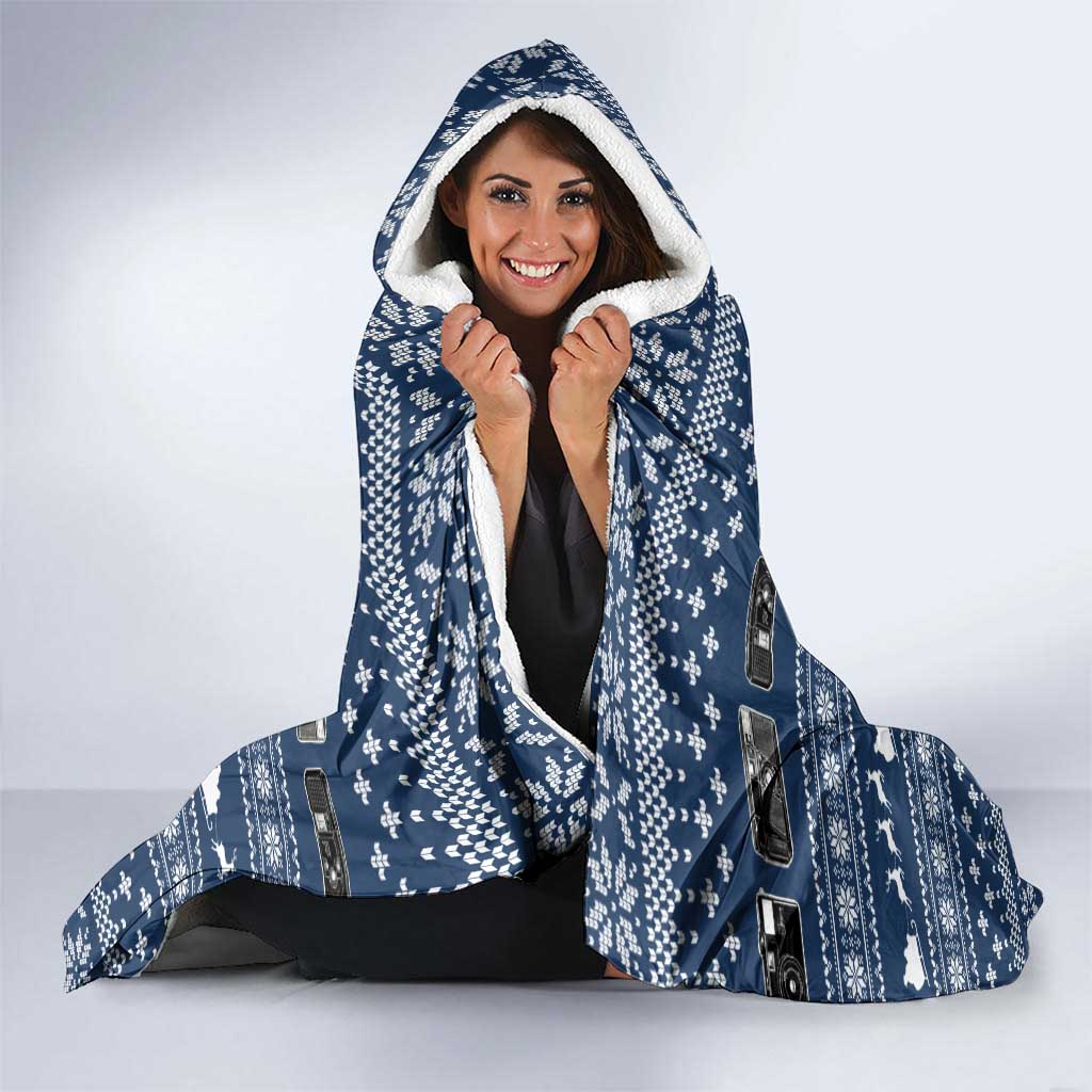 Merry Clickmas Christmas Hooded Blanket Xmas Holiday Patterns - Wonder Print Shop