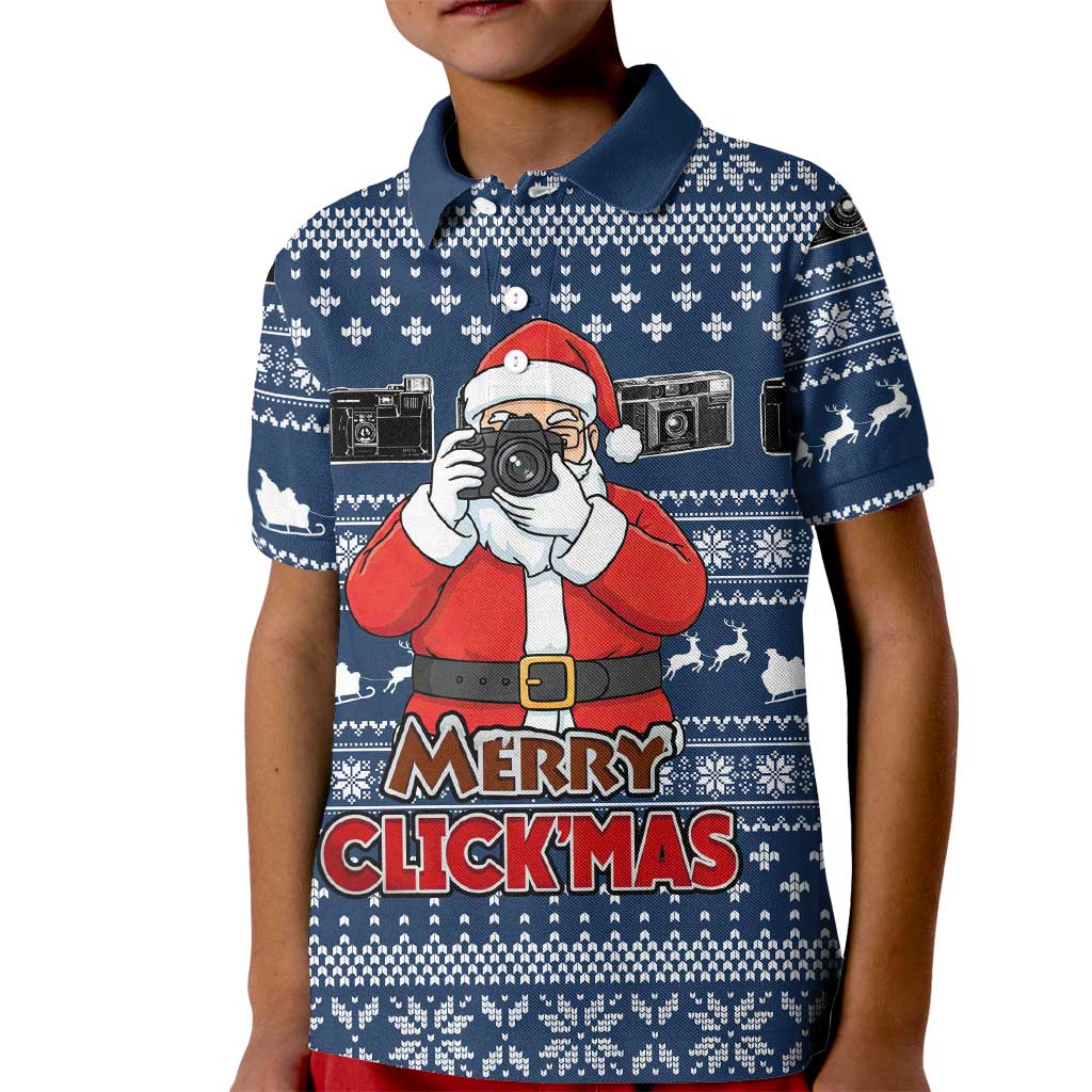 Merry Clickmas Christmas Kid Polo Shirt Xmas Holiday Patterns - Wonder Print Shop