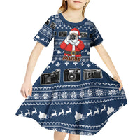 Merry Clickmas Christmas Kid Short Sleeve Dress Xmas Holiday Patterns - Wonder Print Shop