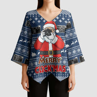 Merry Clickmas Christmas Kimono Sleeve Blouse Xmas Holiday Patterns - Wonder Print Shop