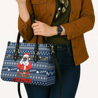 Merry Clickmas Christmas Leather Bag Xmas Holiday Patterns - Wonder Print Shop
