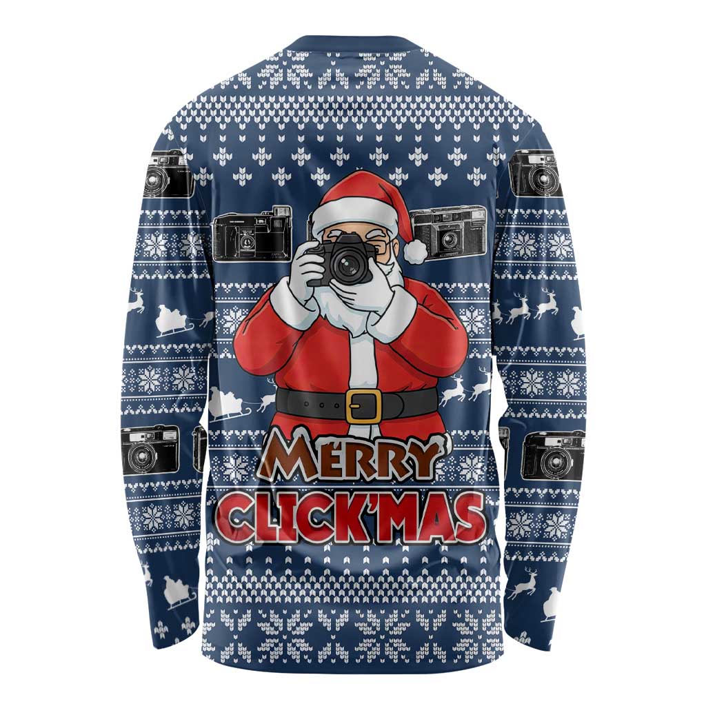 Merry Clickmas Christmas Long Sleeve Shirt Xmas Holiday Patterns - Wonder Print Shop
