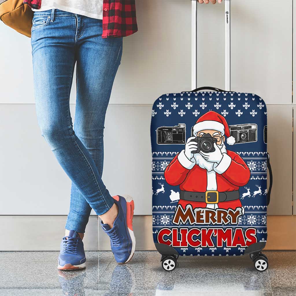 Merry Clickmas Christmas Luggage Cover Xmas Holiday Patterns - Wonder Print Shop