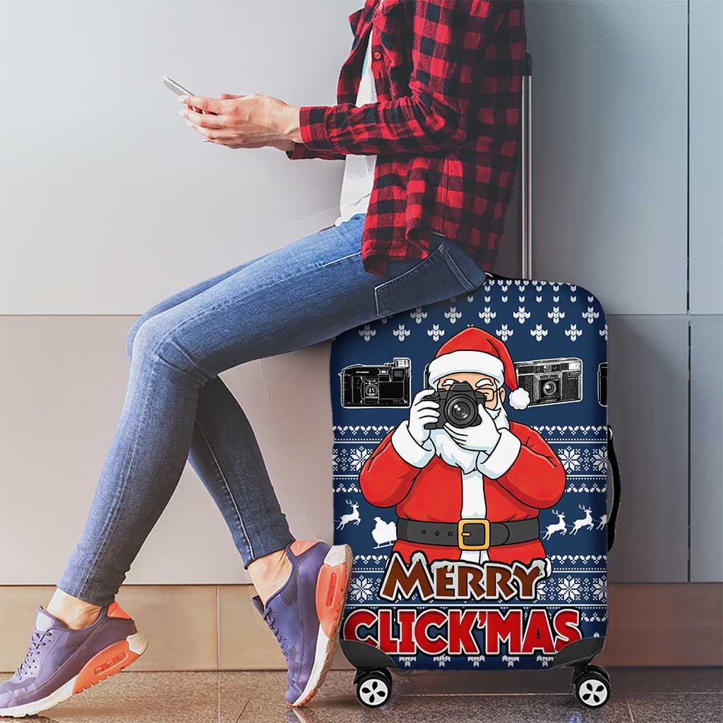 Merry Clickmas Christmas Luggage Cover Xmas Holiday Patterns - Wonder Print Shop