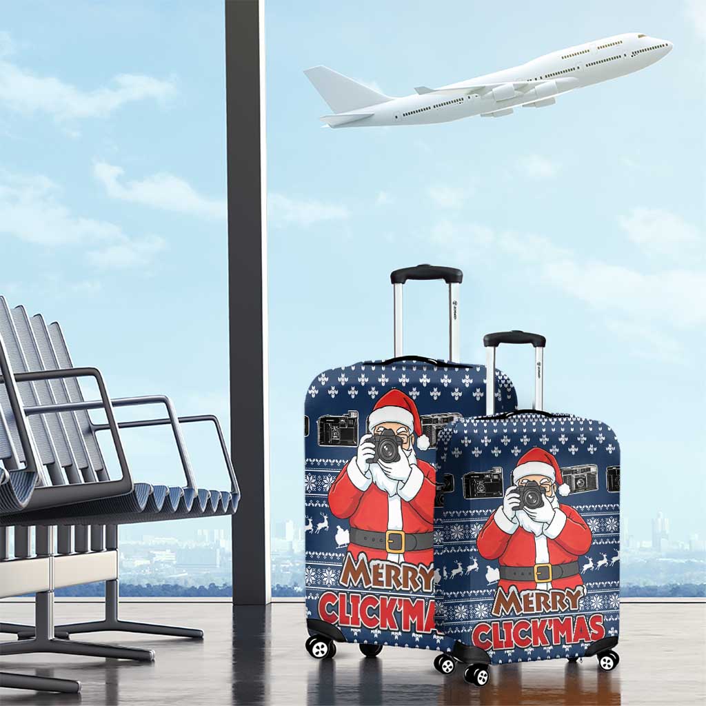Merry Clickmas Christmas Luggage Cover Xmas Holiday Patterns - Wonder Print Shop