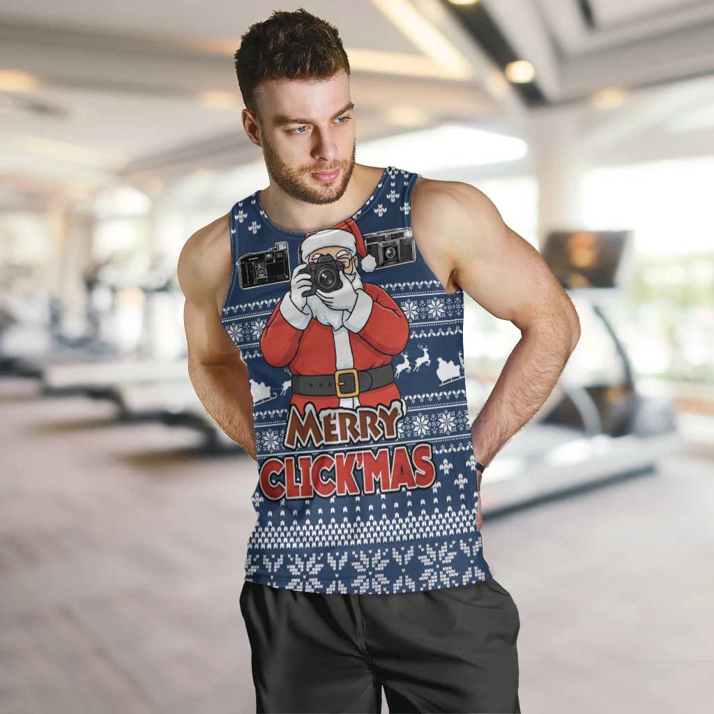 Merry Clickmas Christmas Men Tank Top Xmas Holiday Patterns - Wonder Print Shop