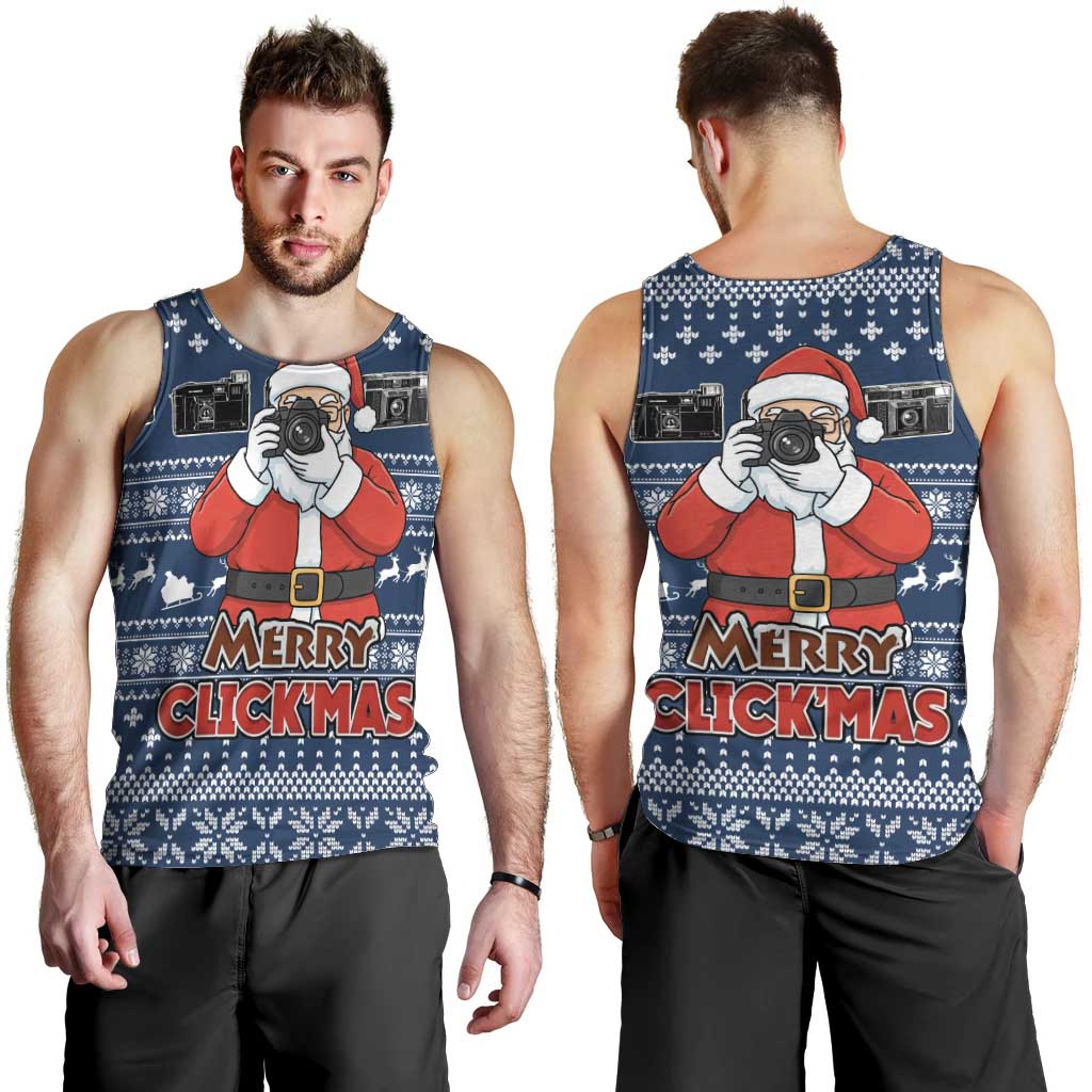 Merry Clickmas Christmas Men Tank Top Xmas Holiday Patterns - Wonder Print Shop