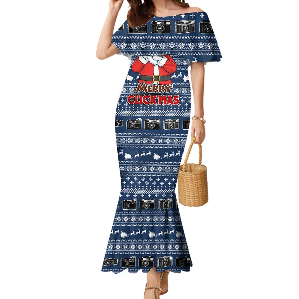 Merry Clickmas Christmas Mermaid Dress Xmas Holiday Patterns - Wonder Print Shop