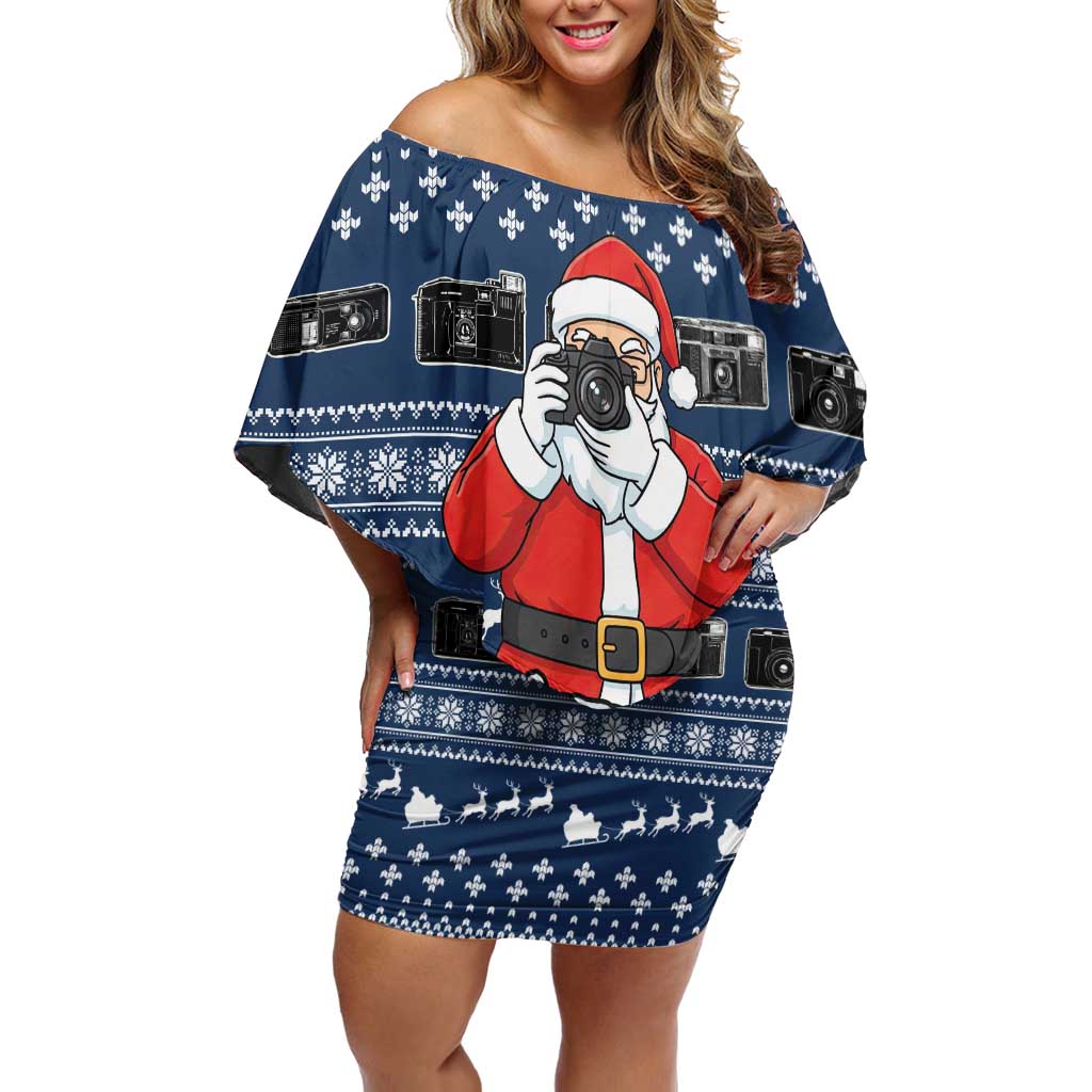 Merry Clickmas Christmas Off Shoulder Short Dress Xmas Holiday Patterns - Wonder Print Shop