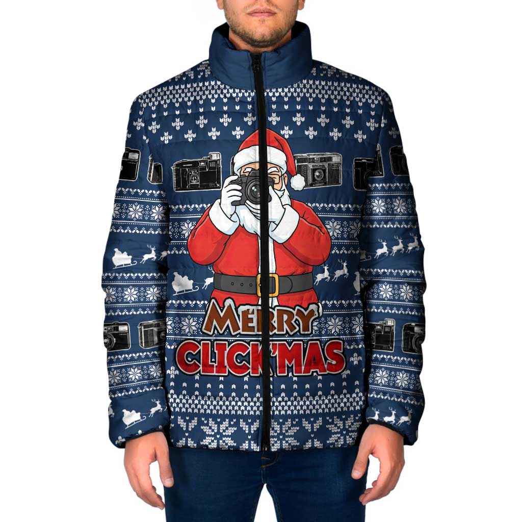 Merry Clickmas Christmas Padded Jacket Xmas Holiday Patterns - Wonder Print Shop