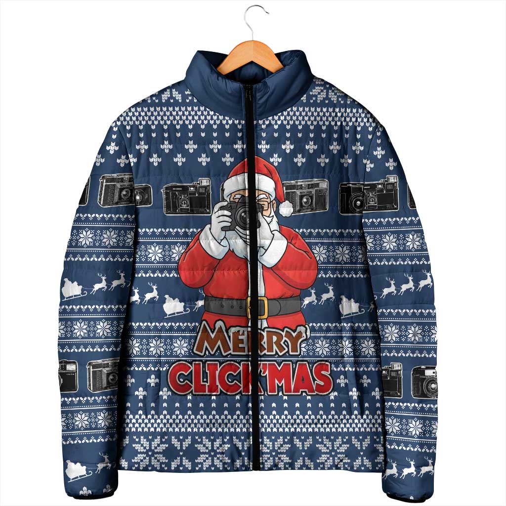Merry Clickmas Christmas Padded Jacket Xmas Holiday Patterns - Wonder Print Shop