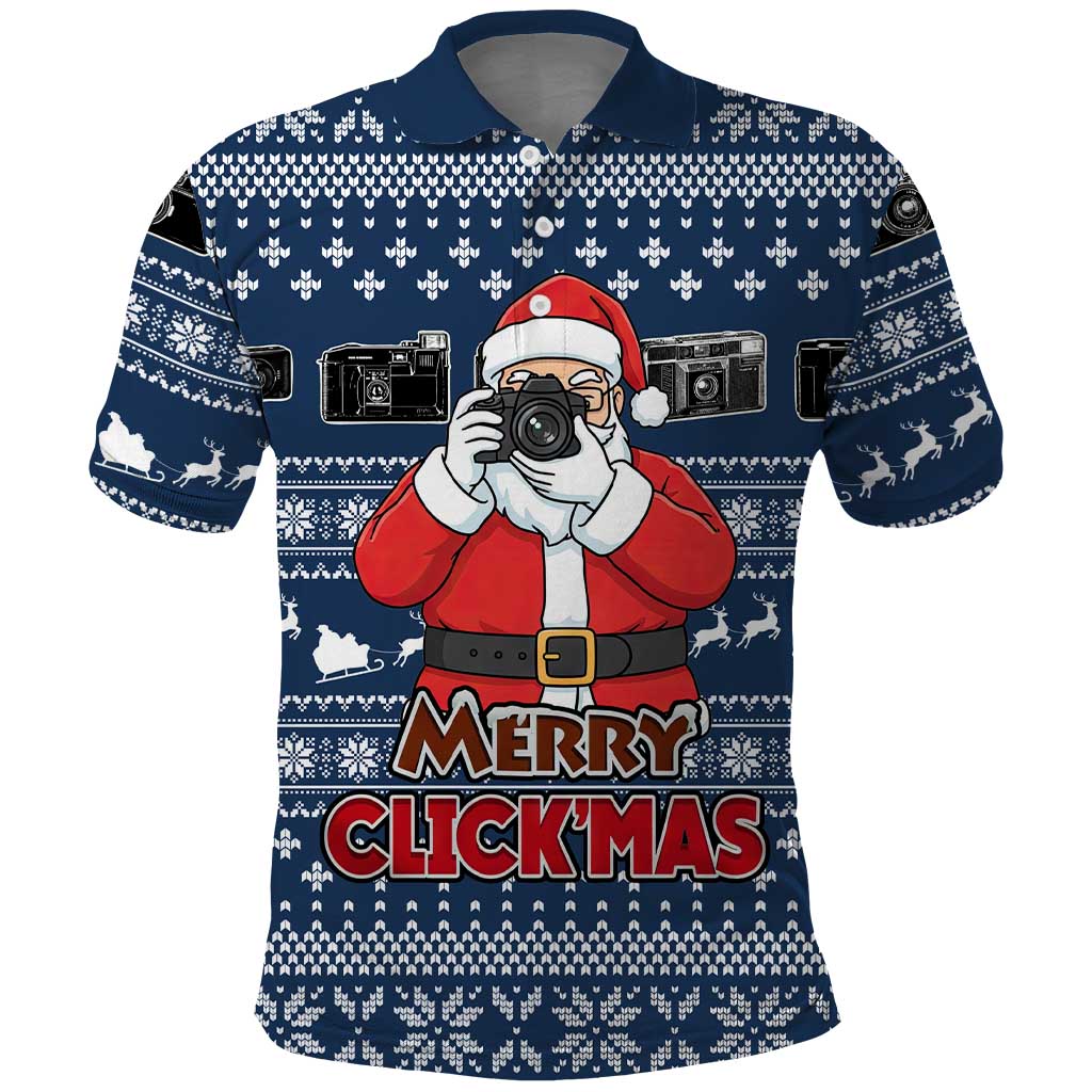 Merry Clickmas Christmas Polo Shirt Xmas Holiday Patterns - Wonder Print Shop