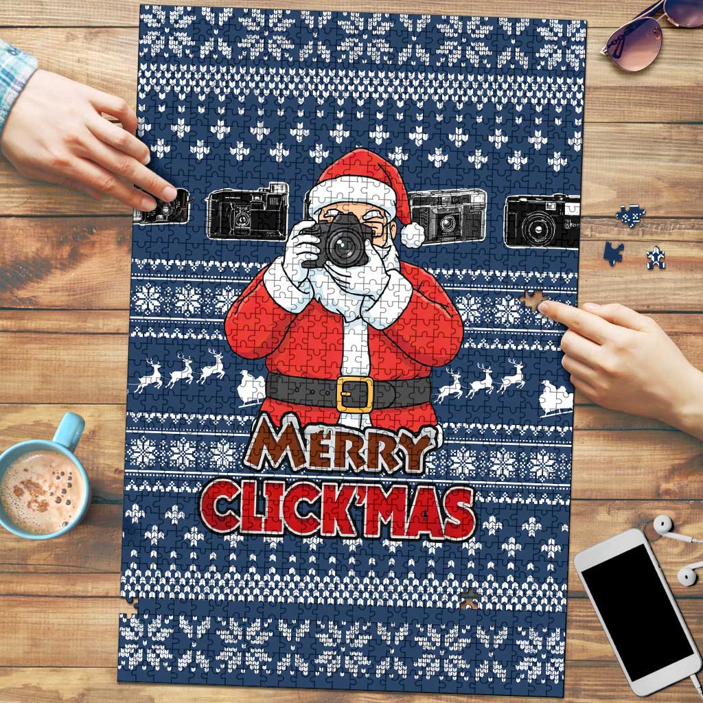 Merry Clickmas Christmas Puzzle Xmas Holiday Patterns - Wonder Print Shop