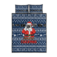 Merry Clickmas Christmas Quilt Bed Set Xmas Holiday Patterns - Wonder Print Shop
